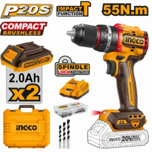المثقاب الاحترافي INGCO 20V Brushless