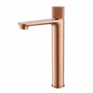 Robinet Mitigeur Lavabo Or Rose Brossé MOLETO 32CM