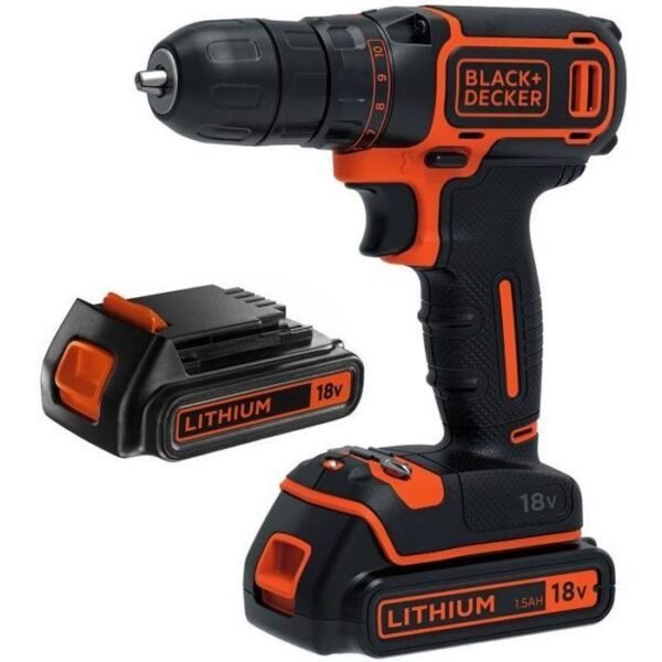 Perceuse Visseuse Sans Fil 18V Black+Decker Brushless – مثقاب لاسلكي قوي للمنزل والأعمال اليومية